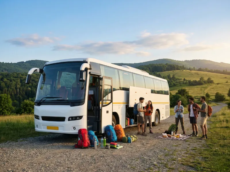 College and group trip transport with tempo travellers and buses
