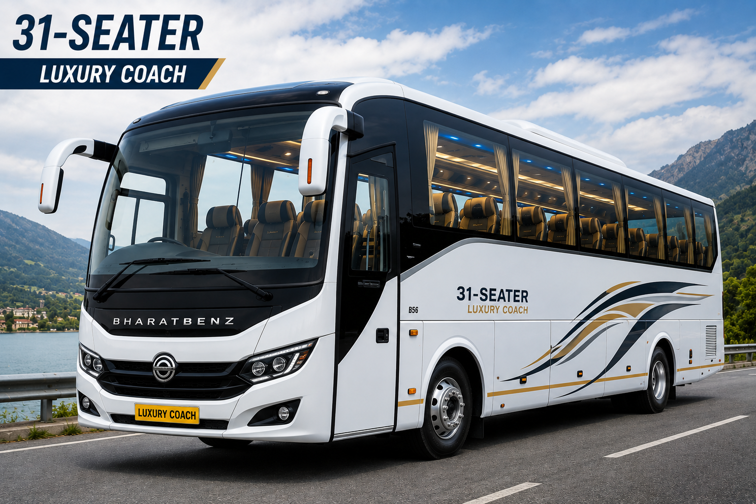 31 seater luxury 2x1 AC coach